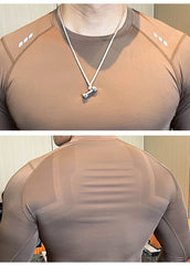 Men Compression Running T-shirt Fitness Tight Shirts