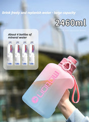 Sports Water Bottle With Straw Large  Water Bottle