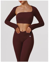 Naked Yoga Sets Women Hollow Leggings Gym Fitness Suits