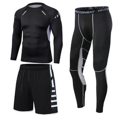 Men's Running Tracksuit Fitness Sportswear Set